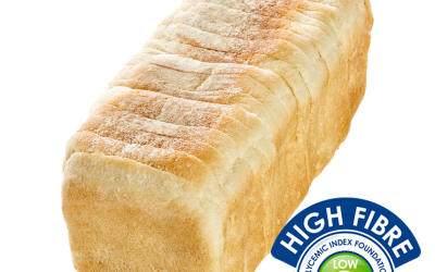 Coles Bakery High Fibre Low GI White Bread Loaf 680g