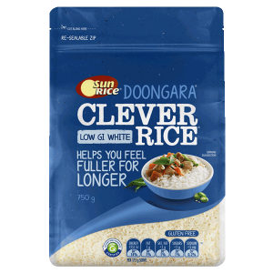 SunRice LOW GI Clever White Rice 750g