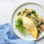 Folded Asian Style Veggie Rice Omelette