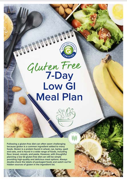 Gluten Free 7-Day Low GI Meal Plan