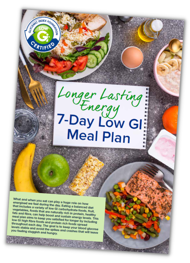 Longer Energy 7 Day Meal Low GI Meal Plan