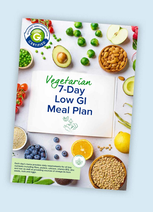 Vegetarian 7-Day Low GI Meal Plan