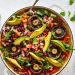 Low GI Mexican Baked Mushroom, Capsicum & Kidney Bean Rice