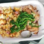 Roasted Carisma Potato, Chicken, Broccolini Tray Bake