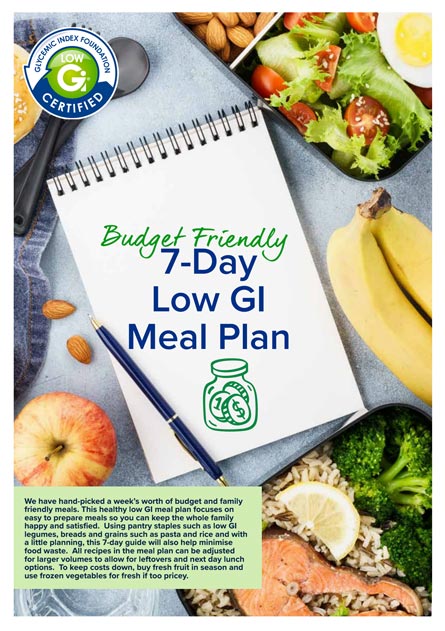 Budget-friendly 7-Day Low GI Meal Plan