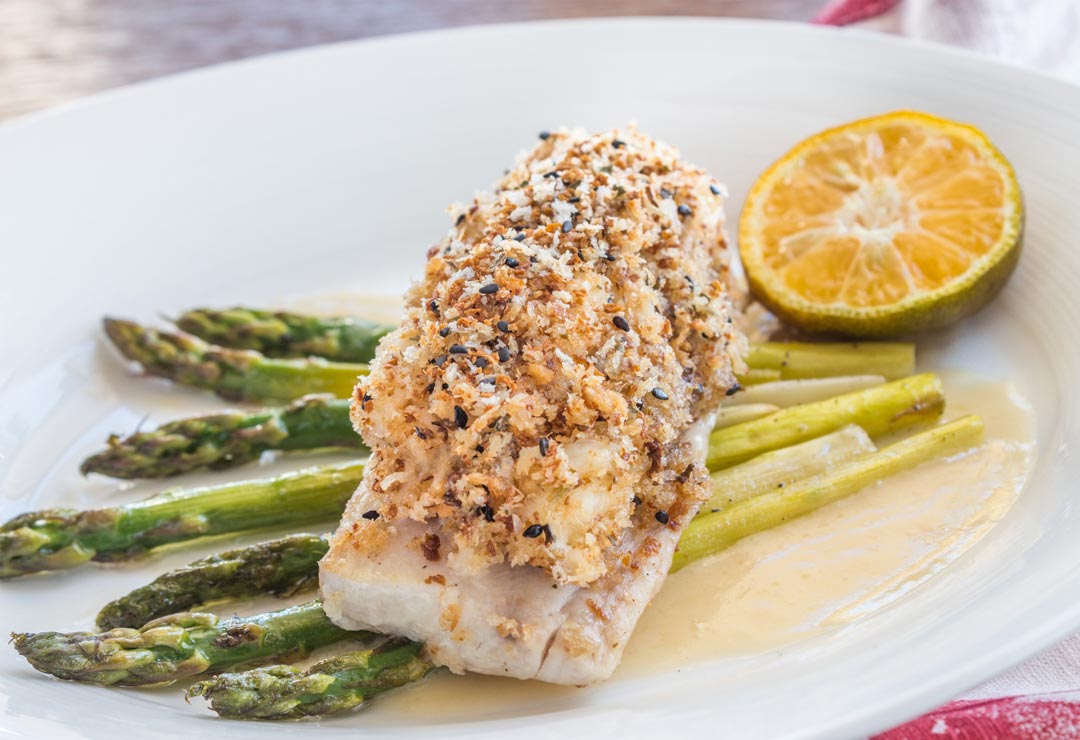 Herb crusted fish