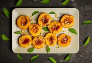 Baked Nectarines with Coco-Nutty Crumble